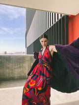 Graphic Paisley Halter Maxi Dress Dress arcadeshops.com