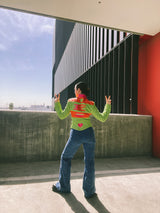 Escada Neon Leather Moto Jacket Jacket arcadeshops.com