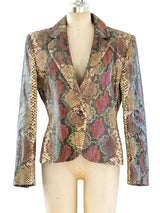 Bill Blass Colored Python Blazer Jacket arcadeshops.com