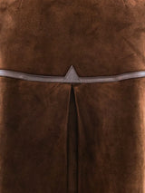 Gucci Chocolate Suede Coat Outerwear arcadeshops.com