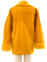 Mustard Shearling Coat Outerwear arcadeshops.com