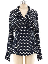 Polka Dot Peplum Jacket Dress arcadeshops.com