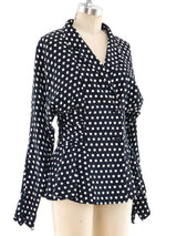 Polka Dot Peplum Jacket Dress arcadeshops.com