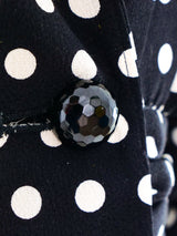 Polka Dot Peplum Jacket Dress arcadeshops.com