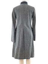 Gucci Leather Trimmed Tweed Coat Outerwear arcadeshops.com