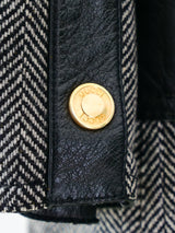 Gucci Leather Trimmed Tweed Coat Outerwear arcadeshops.com