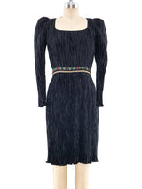 Mary McFadden Embellished Plisse Dress Dress arcadeshops.com