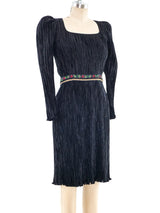 Mary McFadden Embellished Plisse Dress Dress arcadeshops.com