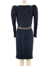 Mary McFadden Embellished Plisse Dress Dress arcadeshops.com