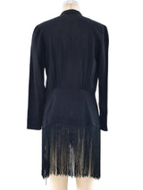 Fringed Crepe Jacket Jacket arcadeshops.com