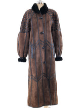 Chocolate Shearling Coat Outerwear arcadeshops.com