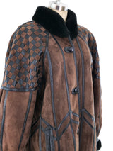 Chocolate Shearling Coat Outerwear arcadeshops.com