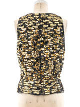 Lillie Rubin Sequin Embellished Tank Top Top arcadeshops.com