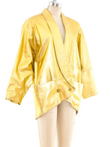 Lillie Rubin Gold Leather Jacket Jacket arcadeshops.com