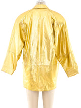 Lillie Rubin Gold Leather Jacket Jacket arcadeshops.com