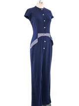 Geoffrey Beene Navy Jersey Jumpsuit Suit arcadeshops.com