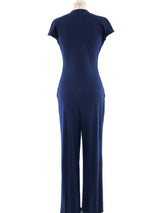 Geoffrey Beene Navy Jersey Jumpsuit Suit arcadeshops.com