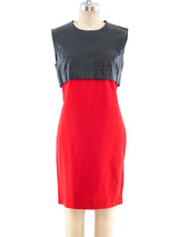 Jean Paul Gaultier Leather and Wool Tank Dress Dress arcadeshops.com