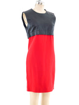 Jean Paul Gaultier Leather and Wool Tank Dress Dress arcadeshops.com