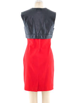Jean Paul Gaultier Leather and Wool Tank Dress Dress arcadeshops.com