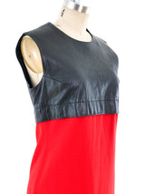 Jean Paul Gaultier Leather and Wool Tank Dress Dress arcadeshops.com