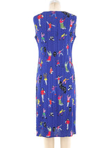 Issey Miyake Novelty Printed Plisse Pleated Dress Dress arcadeshops.com