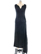 Issey Miyake Pleated Lamé Ensemble Suit arcadeshops.com