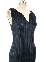 Issey Miyake Pleated Lamé Ensemble Suit arcadeshops.com