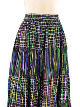 Rainbow Striped Lurex Maxi Skirt Bottom arcadeshops.com