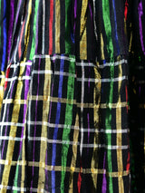Rainbow Striped Lurex Maxi Skirt Bottom arcadeshops.com