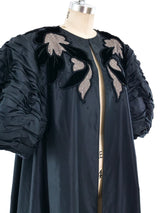 Taffeta Puff Sleeve Evening Coat Outerwear arcadeshops.com