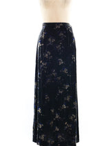 Ungaro Floral Velvet Skirt Bottom arcadeshops.com