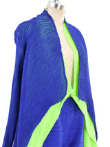 Plisse Pleated Colorblock Jacket Jacket arcadeshops.com