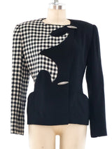 1980's Graphic Houndstooth Jacket Jacket arcadeshops.com