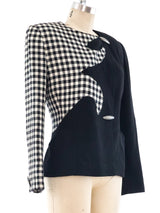 1980's Graphic Houndstooth Jacket Jacket arcadeshops.com