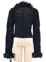 Ribbon Knit Fringe Jacket Jacket arcadeshops.com