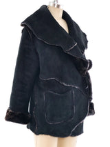 Deconstructed Shearling Coat Outerwear arcadeshops.com