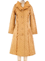 Masaki Matsuka Pleated Gold Dragon Coat Outerwear arcadeshops.com