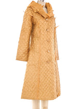 Masaki Matsuka Pleated Gold Dragon Coat Outerwear arcadeshops.com