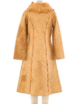 Masaki Matsuka Pleated Gold Dragon Coat Outerwear arcadeshops.com