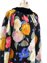 Oscar de la Renta Floral Brocade Dress Dress arcadeshops.com