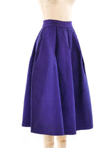 Soleiado Quilted Silk Midi Skirt Bottom arcadeshops.com