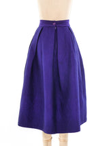 Soleiado Quilted Silk Midi Skirt Bottom arcadeshops.com