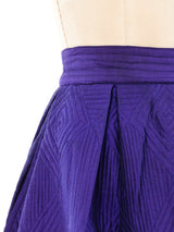 Soleiado Quilted Silk Midi Skirt Bottom arcadeshops.com