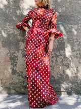 Tina Leser Metallic Floral Maxi Dress Dress arcadeshops.com