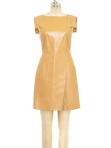Chanel Architectural Leather Mini Dress arcadeshops.com