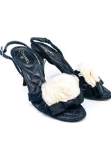 Chanel Camellia Slingback Sandal, 37.5 Accessory arcadeshops.com