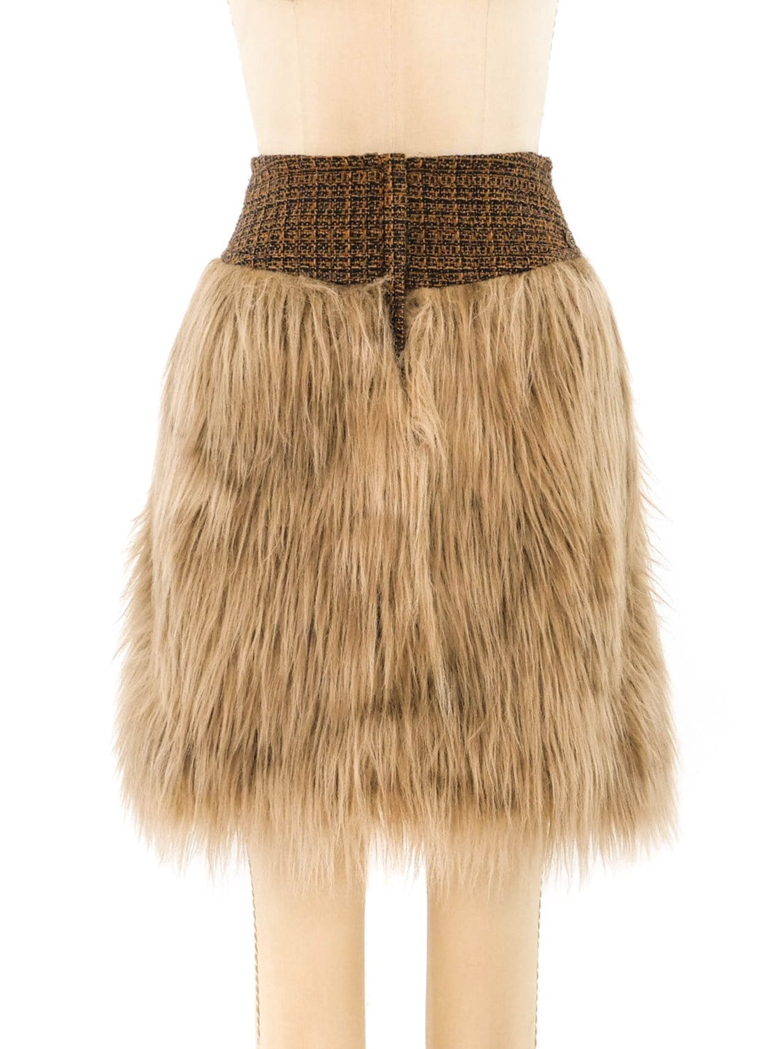 Chanel Faux Fur Skirt