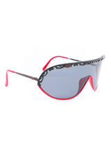 Christian Dior Red Framed Shield Sunglasses Accessory arcadeshops.com