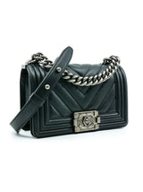 Chanel Boy Flap Bag Chevron Calfskin Accessory arcadeshops.com